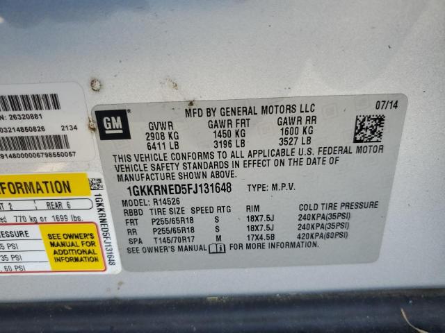 Photo 11 VIN: 1GKKRNED5FJ131648 - GMC ACADIA SLE 