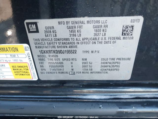 Photo 8 VIN: 1GKKRNED5GJ142652 - GMC ACADIA 