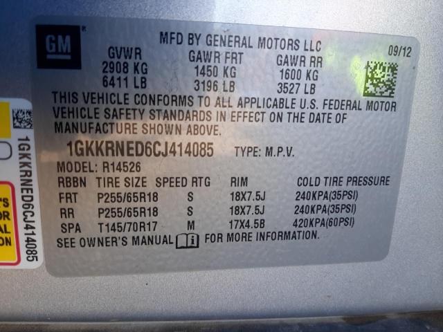 Photo 13 VIN: 1GKKRNED6CJ414085 - GMC ACADIA SLE 