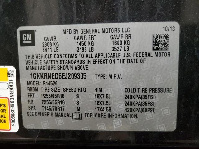 Photo 9 VIN: 1GKKRNED6EJ209305 - GMC ACADIA SLE 