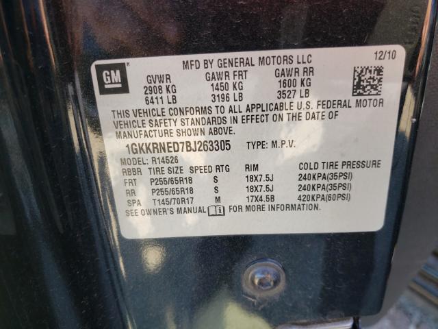 Photo 9 VIN: 1GKKRNED7BJ263305 - GMC ACADIA SLE 