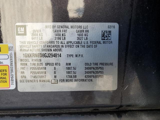 Photo 12 VIN: 1GKKRNED8GJ294814 - GMC ACADIA SLE 