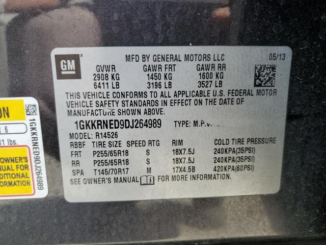 Photo 12 VIN: 1GKKRNED9DJ264989 - GMC ACADIA SLE 