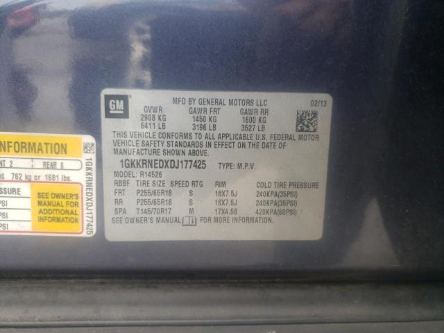 Photo 9 VIN: 1GKKRNEDXDJ177425 - GMC ACADIA SLE 