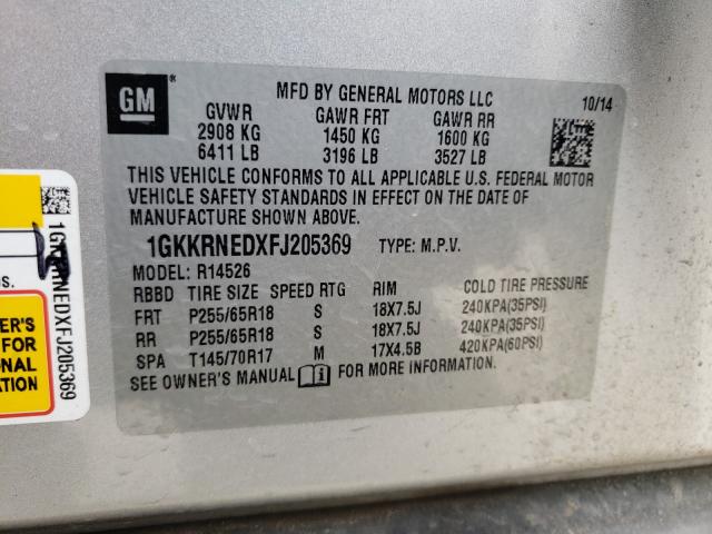 Photo 9 VIN: 1GKKRNEDXFJ205369 - GMC ACADIA SLE 