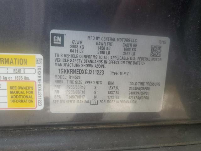 Photo 12 VIN: 1GKKRNEDXGJ211223 - GMC ACADIA SLE 