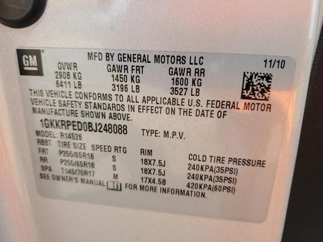 Photo 12 VIN: 1GKKRPED0BJ248088 - GMC ACADIA SLE 