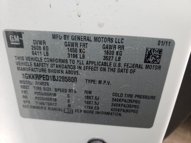 Photo 9 VIN: 1GKKRPED1BJ285800 - GMC ACADIA 