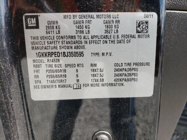 Photo 9 VIN: 1GKKRPED1BJ350595 - GMC ACADIA SLE 