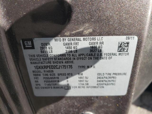 Photo 9 VIN: 1GKKRPED2CJ175176 - GMC ACADIA SLE 