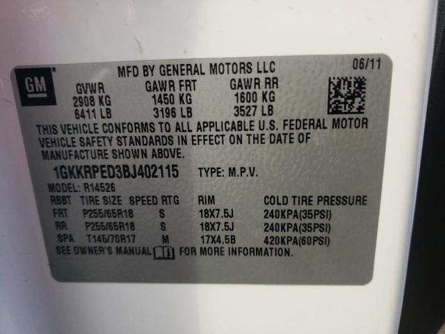 Photo 9 VIN: 1GKKRPED3BJ402115 - GMC ACADIA SLE 