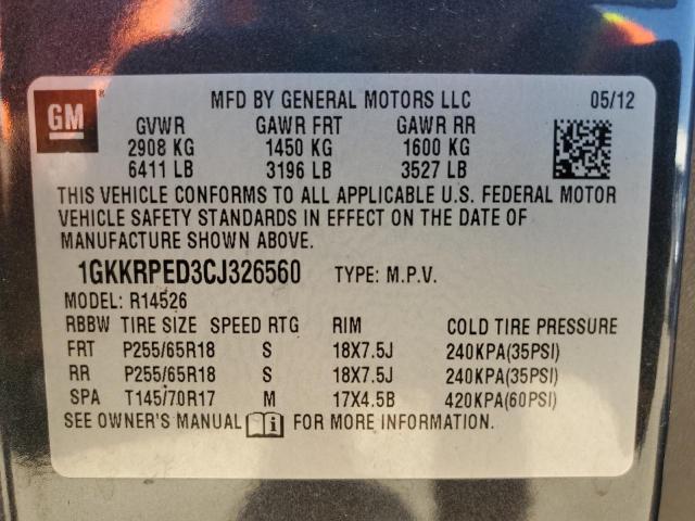 Photo 12 VIN: 1GKKRPED3CJ326560 - GMC ACADIA SLE 