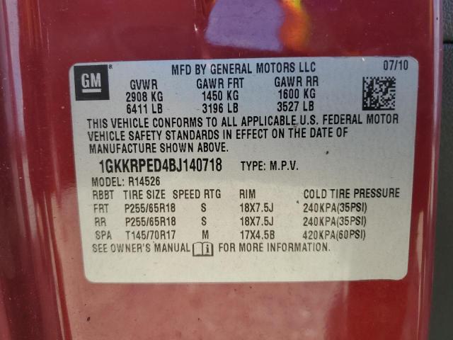 Photo 12 VIN: 1GKKRPED4BJ140718 - GMC ACADIA 