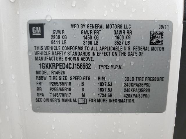 Photo 12 VIN: 1GKKRPED4CJ156662 - GMC ACADIA SLE 