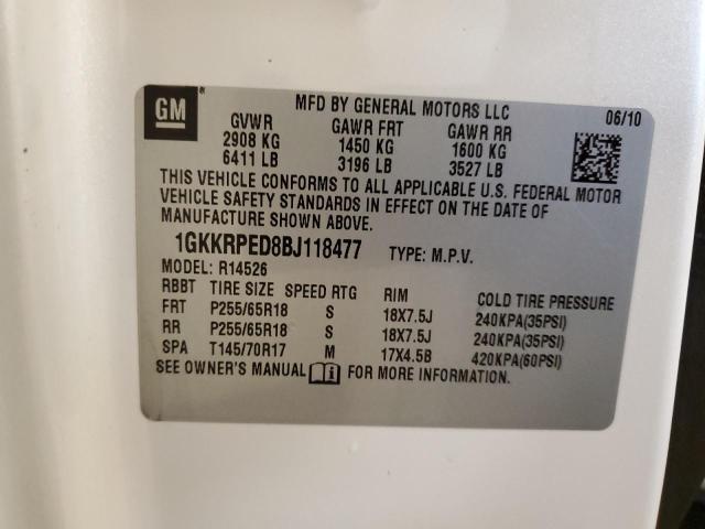 Photo 12 VIN: 1GKKRPED8BJ118477 - GMC ACADIA 