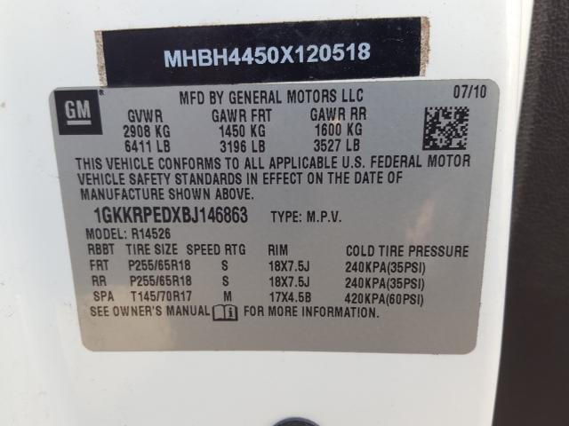 Photo 9 VIN: 1GKKRPEDXBJ146863 - GMC ACADIA SLE 