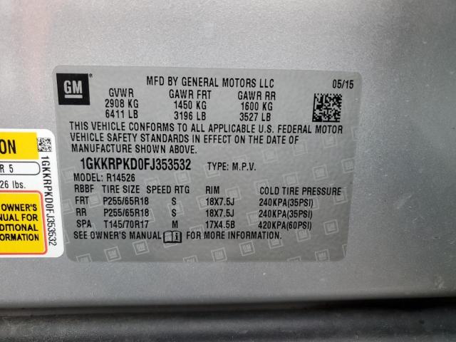 Photo 11 VIN: 1GKKRPKD0FJ353532 - GMC ACADIA 