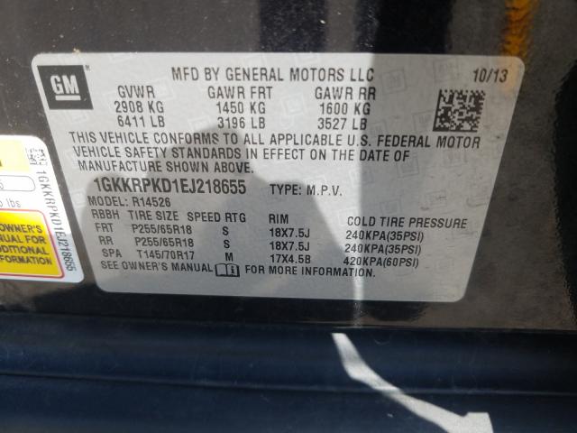 Photo 9 VIN: 1GKKRPKD1EJ218655 - GMC ACADIA SLE 