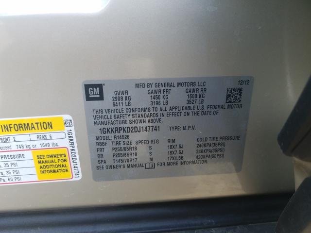 Photo 9 VIN: 1GKKRPKD2DJ147741 - GMC ACADIA SLE 