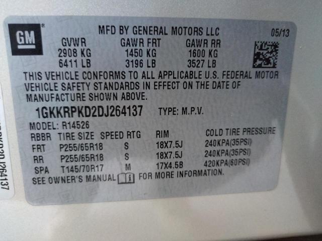 Photo 9 VIN: 1GKKRPKD2DJ264137 - GMC ACADIA SLE 