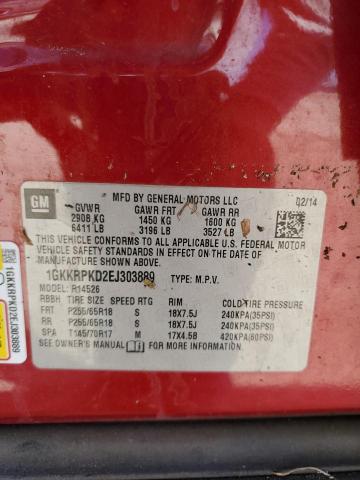 Photo 13 VIN: 1GKKRPKD2EJ303889 - GMC ACADIA SLE 