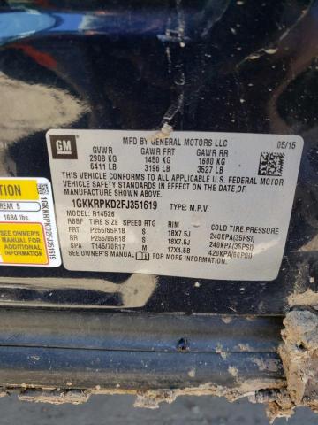 Photo 13 VIN: 1GKKRPKD2FJ351619 - GMC ACADIA SLE 