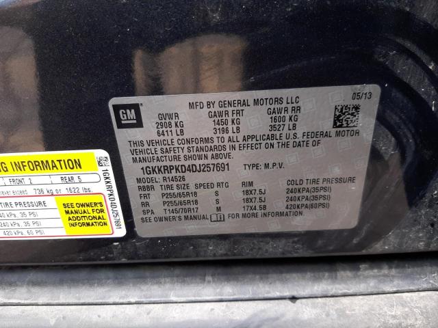 Photo 9 VIN: 1GKKRPKD4DJ257691 - GMC ACADIA SLE 