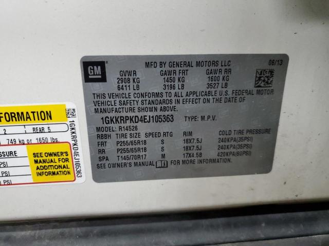 Photo 12 VIN: 1GKKRPKD4EJ105363 - GMC ACADIA SLE 