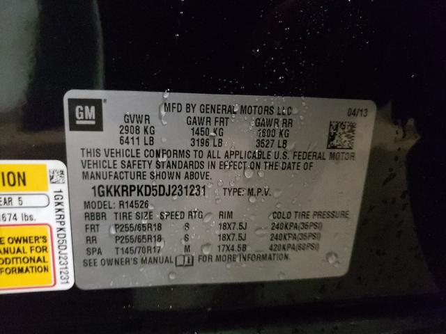 Photo 9 VIN: 1GKKRPKD5DJ231231 - GMC ACADIA SLE 