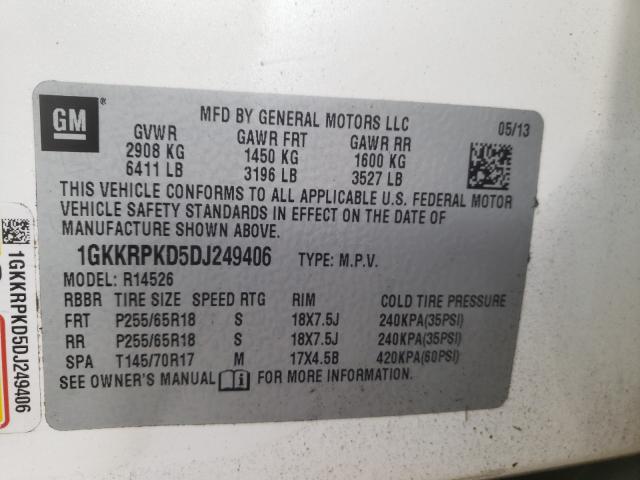 Photo 9 VIN: 1GKKRPKD5DJ249406 - GMC ACADIA SLE 