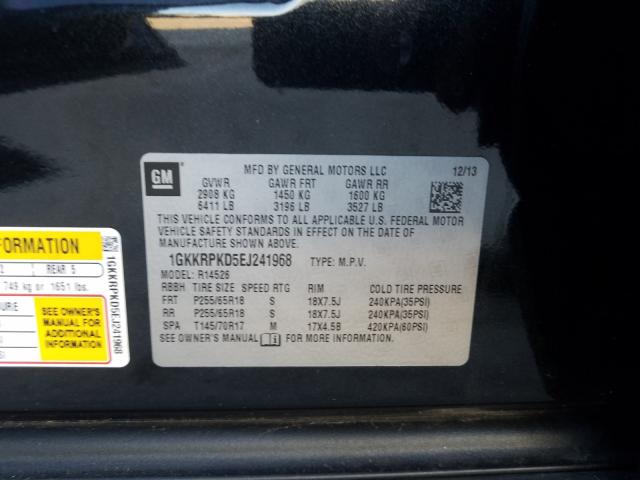 Photo 9 VIN: 1GKKRPKD5EJ241968 - GMC ACADIA SLE 