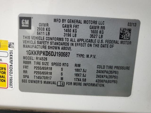 Photo 12 VIN: 1GKKRPKD6DJ190687 - GMC ACADIA SLE 