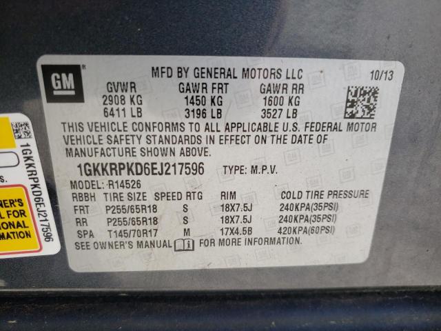 Photo 11 VIN: 1GKKRPKD6EJ217596 - GMC ACADIA SLE 