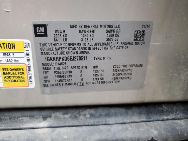 Photo 12 VIN: 1GKKRPKD6EJ270511 - GMC ACADIA SLE 