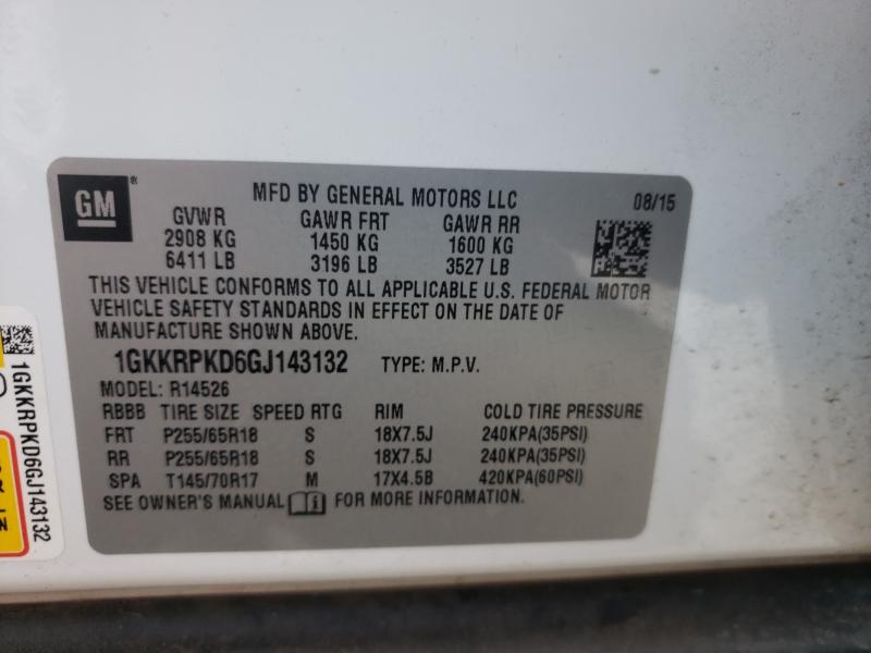 Photo 9 VIN: 1GKKRPKD6GJ143132 - GMC ACADIA SLE 