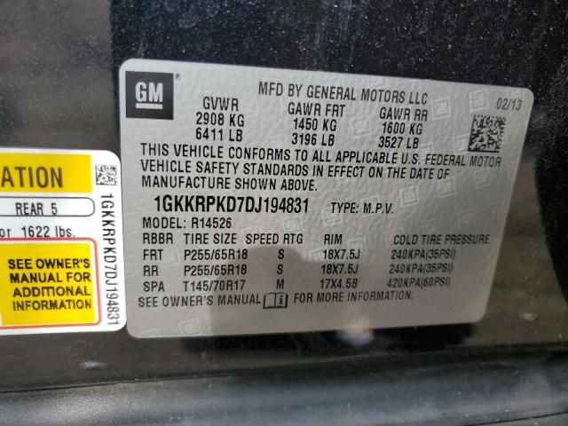 Photo 12 VIN: 1GKKRPKD7DJ194831 - GMC ACADIA SLE 