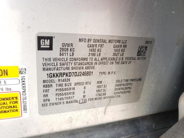 Photo 13 VIN: 1GKKRPKD7DJ246801 - GMC ACADIA SLE 