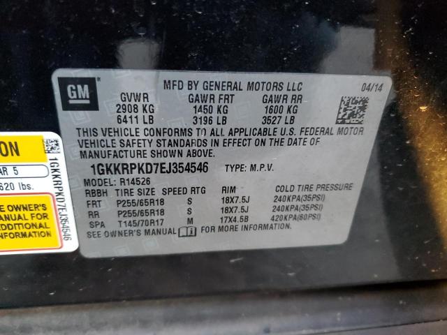 Photo 12 VIN: 1GKKRPKD7EJ354546 - GMC ACADIA 