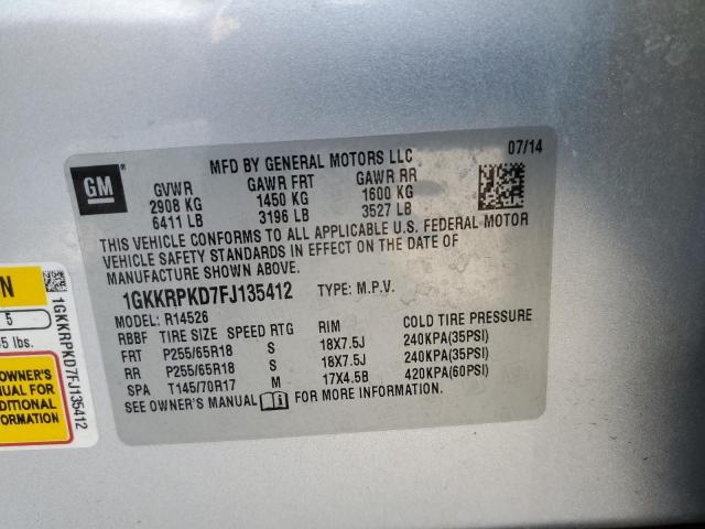 Photo 12 VIN: 1GKKRPKD7FJ135412 - GMC ACADIA SLE 