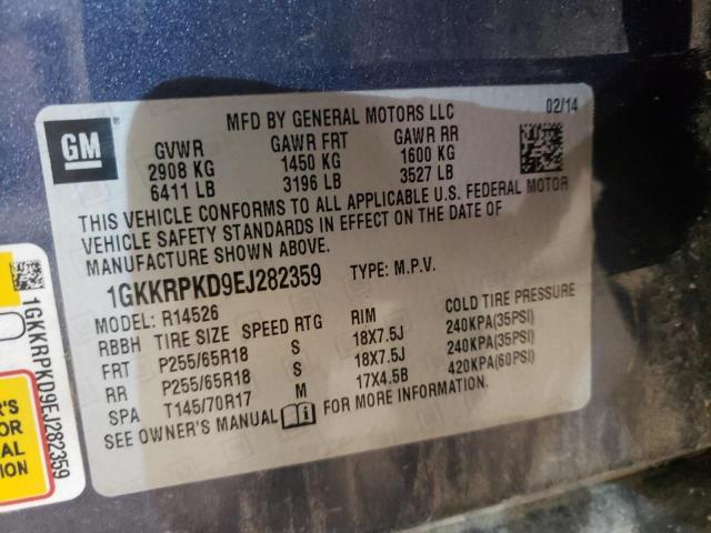 Photo 12 VIN: 1GKKRPKD9EJ282359 - GMC ACADIA SLE 