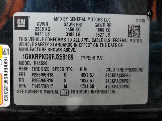 Photo 12 VIN: 1GKKRPKD9FJ258189 - GMC ACADIA 