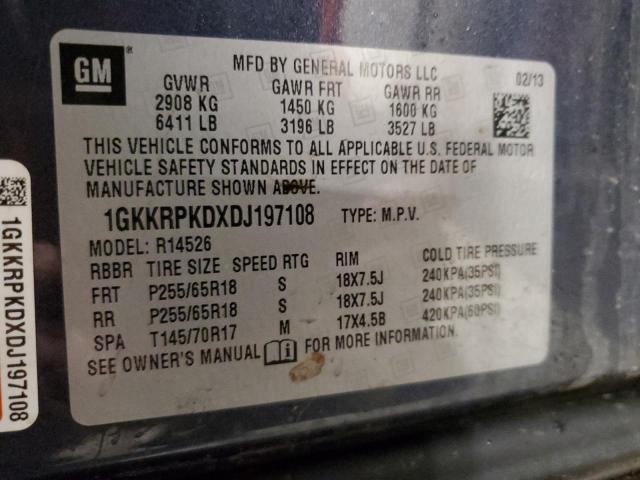 Photo 12 VIN: 1GKKRPKDXDJ197108 - GMC ACADIA 