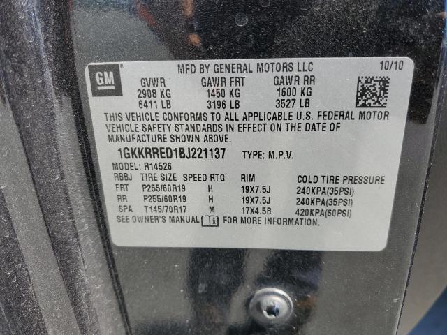 Photo 9 VIN: 1GKKRRED1BJ221137 - GMC ACADIA SLT 