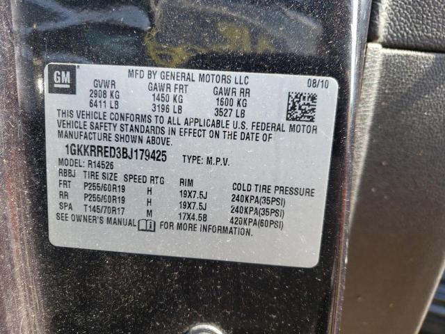 Photo 9 VIN: 1GKKRRED3BJ179425 - GMC ACADIA SLT 