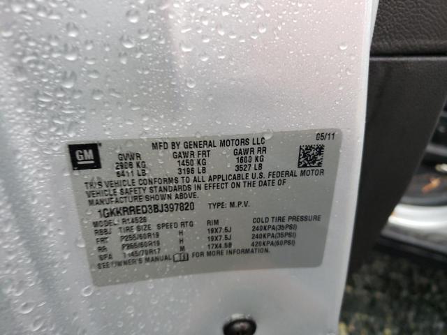 Photo 12 VIN: 1GKKRRED3BJ397820 - GMC ACADIA SLT 