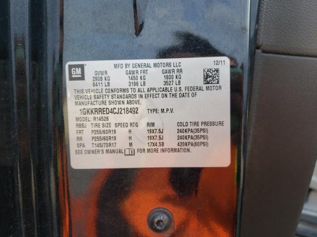 Photo 9 VIN: 1GKKRRED4CJ218492 - GMC ACADIA SLT 