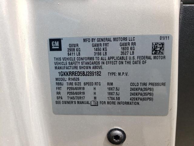 Photo 9 VIN: 1GKKRRED5BJ289182 - GMC ACADIA SLT 