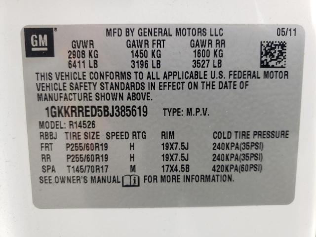 Photo 12 VIN: 1GKKRRED5BJ385619 - GMC ACADIA 