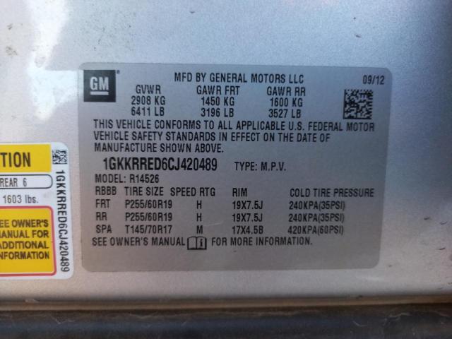 Photo 12 VIN: 1GKKRRED6CJ420489 - GMC ACADIA SLT 