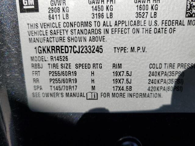 Photo 11 VIN: 1GKKRRED7CJ233245 - GMC ACADIA 